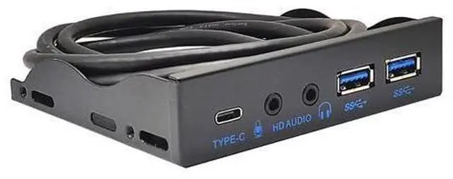 Main image of 3.5in USB3.2 Gen2 Floppy Drive Front Panel 10Gbps with Audio Port USB-C Port 19Pin/9Pin Suitable for Type-E Interface 3.5in Floppy Disk Bay (with USB 3.0 19Pin)