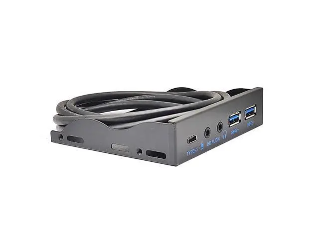 Alt view image 6 of 6 - 3.5in USB3.2 Gen2 Floppy Drive Front Panel 10Gbps with Audio Port USB-C Port 19Pin/9Pin Suitable for Type-E Interface 3.5in Floppy Disk Bay (with USB 3.0 19Pin)