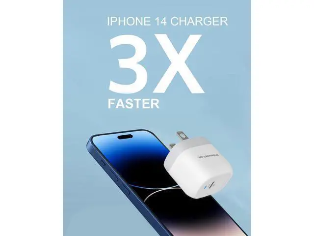 Alt view image 2 of 7 - iPhone Charger,MFi Certified GaN 20W USB C Wall Charger Block Foldable PD 3.0 USB-C Power Adapter with 4ft Lightning Cable for iPhone 15 14 13 12 Series, iPad Pro, AirPods, iWatch SE/7/8