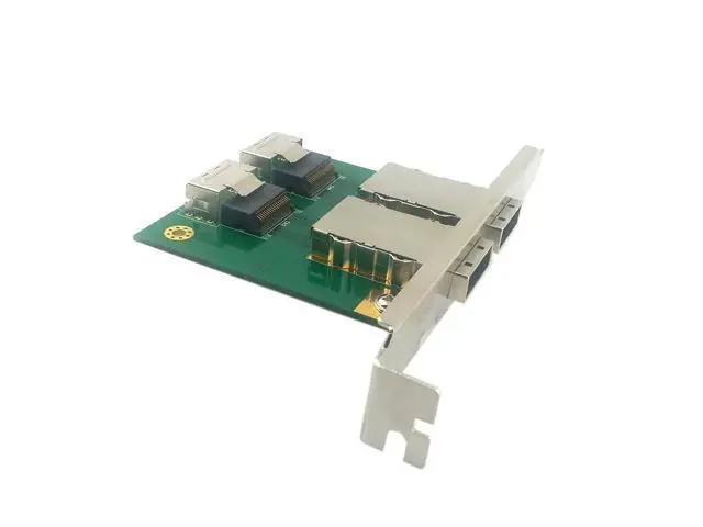 Alt view image 6 of 7 - Mini SAS 2 SFF-8088 to 2 SFF-8087 HD Data Server Converter Adapter with Bracket