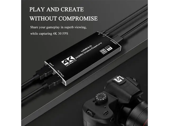 Alt view image 5 of 7 - 4K@60hz HDMI-Compatible Video Capture Card Live Recording Box 4K USB 3.0 Video Card for Game Live Streaming Support HDR, EDID, HDCP2.2 for PS4 Computer Phones