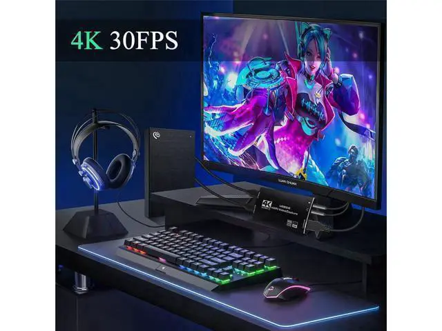 Alt view image 3 of 7 - 4K@60hz HDMI Video Capture Card 1080p 60fps Board Game Capture Card USB 3.0 Recorder Box Device Support HDR, EDID, HDCP2.2 for Live Streaming Video Recording HDMI Loop Out