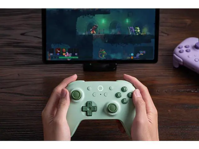 Alt view image 5 of 7 - Ultimate 2C Wireless Controller for Windows PC and Android, with 1000 Hz Polling Rate, Hall Effect Joysticks and Triggers, and Remappable L4/R4 Bumpers (Green)