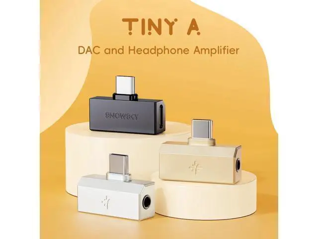Alt view image 3 of 6 - Tiny Portable DAC & Headphone Amplifier, Hi-Res USB DAC, PEQ Precision Tuning, PCM 384kHz/DSD256 Decoding, Android App/Web Control (3.5mm + Type-C Dual Ports, Tiny A Black)