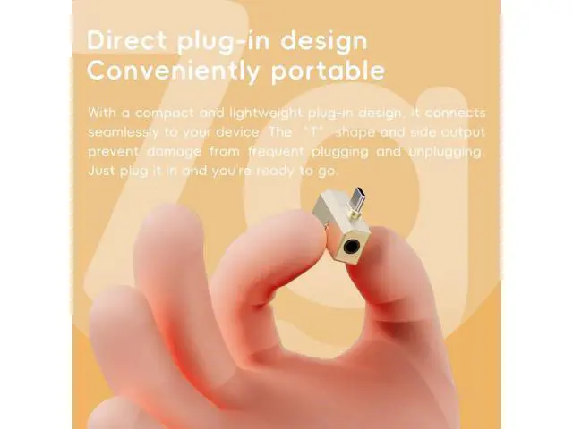 Alt view image 4 of 6 - Tiny Portable DAC & Headphone Amplifier, Hi-Res USB DAC, PEQ Precision Tuning, PCM 384kHz/DSD256 Decoding, Android App/Web Control (3.5mm + Type-C Dual Ports, Tiny A Black)