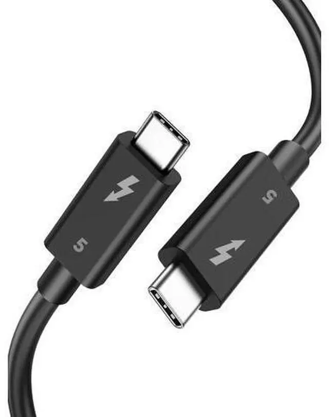 Main image of Thunderbolt 5 Cable, Supports 8K Display/ 80Gbps Data Transfer/ 120Gbps Bandwidth Boost/ 240W Fast Charging, Compatible with Thunderbolt 4, USB4, Thunderbolt 3 and USB-C, Black, 3.3FT