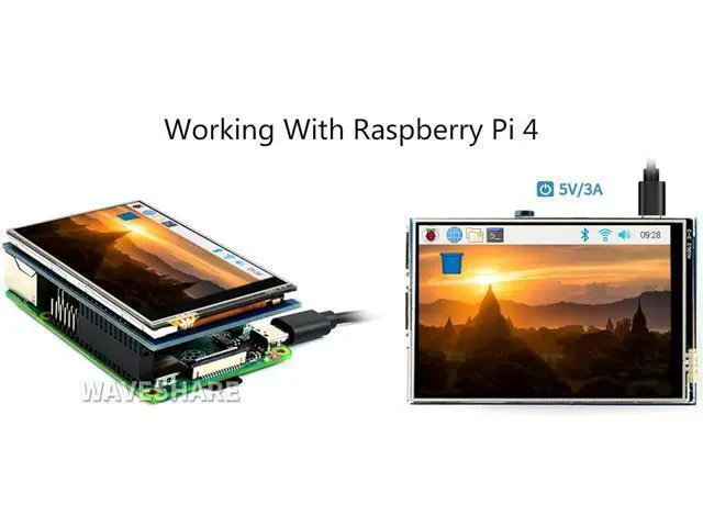 Alt view image 4 of 7 - Waveshare 3.5" Resistive Touch Screen IPS LCD 480x320, XPT2046 Controller, Compatible with Raspberry Pi 5/4B/3B+/3B/2B/A+/B+/Zero W/Zero 2W