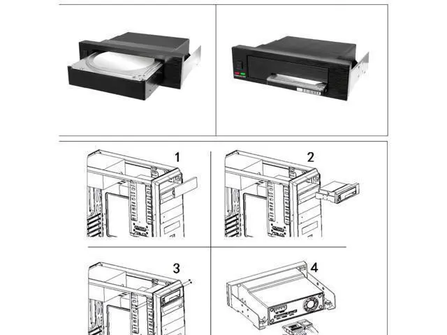 Alt view image 5 of 5 - Internal Single Bay Tray-Less Mobile Rack Enclosure for 2.5? 3.5? HDD SSD LED Indicator Support Hot-swap for Windows 7/8/XP Server2008 Vista2003 MAC OS