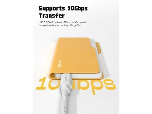 Alt view image 4 of 7 - Hagibis SSD Enclosure, Folder Style USB 3.2 Gen2 10Gbps to NVMe PCI-E M.2 SSD Case, M.2 External Hard Drive Enclosure for MacBook Laptop iPad Android iPhone 17 Pro Max (Blue 2230-2280)