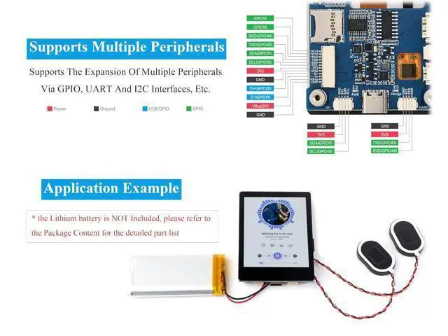 Alt view image 6 of 7 - ESP32-S3 2.8inch Display Development Board, 240×320, IPS Screen, 32-bit LX7 Dual-Core Processor, Up to 240MHz Frequency, Supports WiFi & Bluetooth, with Onboard Antenna, ESP32 with Display (No Touch)