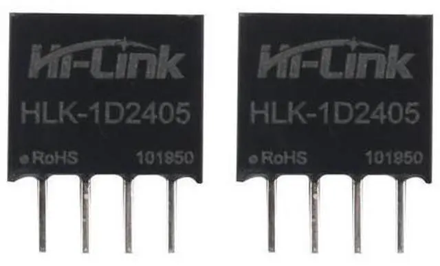 Main image of HLK-1D2405 24V to 5V 1W 200mA DC to DC Isolation Switching Power Supply Compatible with B2405S Voltage Stabilizing SPI 80% Transfer Intelligent Household Switch Converter (10 PCS)