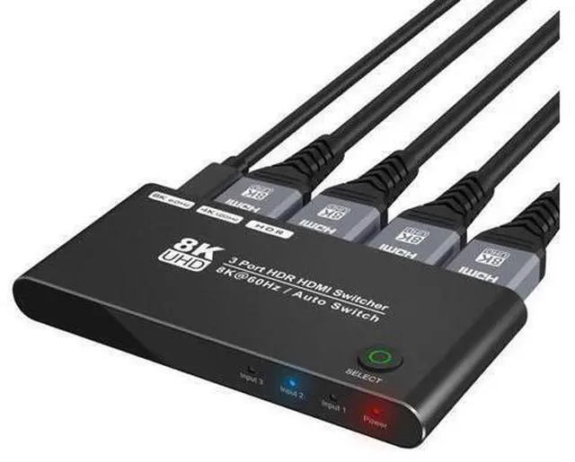 Main image of HDMI 2.1 Directional Switch Ultra HD 8K High Speed 48Gbps Only 3in 1out 8K@60Hz 4K@120Hz Converter Compatible with Xbox PS5 Projectors Monitors (8k hdmi 2.1 Switch)