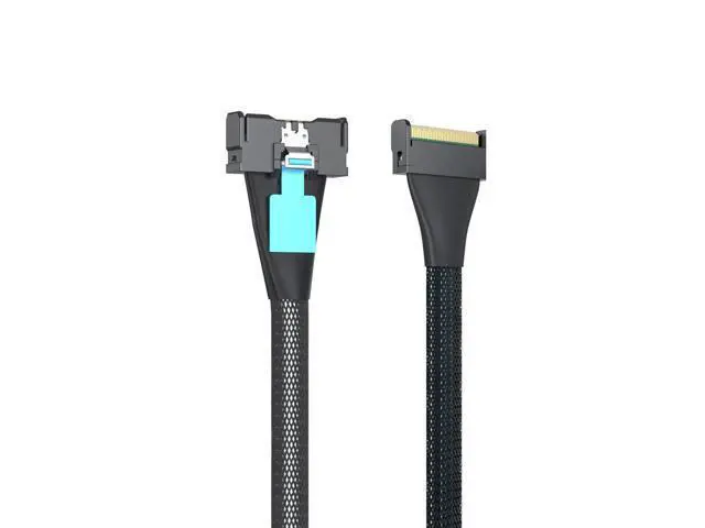 Alt view image 2 of 2 - PCIe Gen5 MCIO 8X Cable, SFF-TA-1016 Certified, Mini Cool Edge High-Density Connector, 85-ohm Enterprise Server Cable, Hot-Swap for Data Center, 0.5-m(1.6ft)