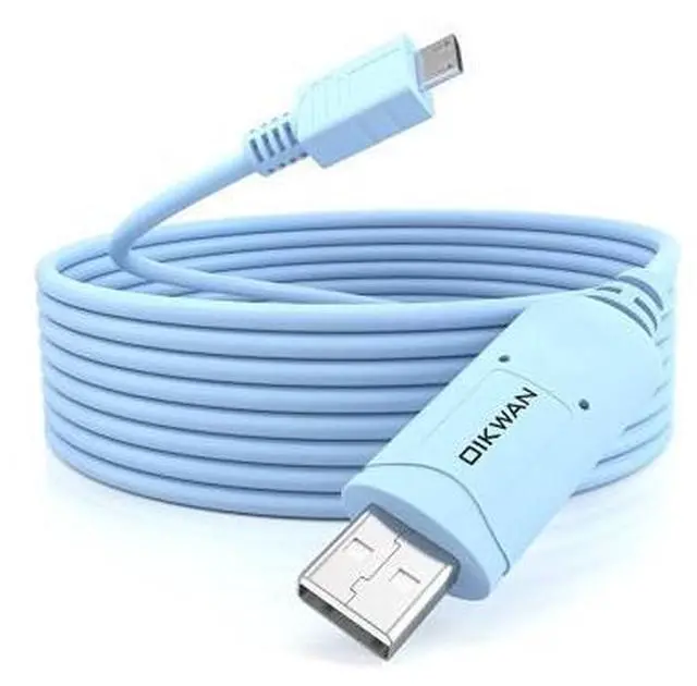Main image of USB to Micro USB Console Cable with FTDI Chipset, RS232 Serial Port Adapter for Cisco Routers/Switches, PLC, Industrial Control Devices, Compatible with Windows/Mac/Linux (6ft/1.8m)