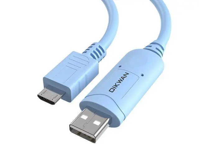 Alt view image 6 of 6 - USB to Micro USB Console Cable with FTDI Chipset, RS232 Serial Port Adapter for Cisco Routers/Switches, PLC, Industrial Control Devices, Compatible with Windows/Mac/Linux (6ft/1.8m)