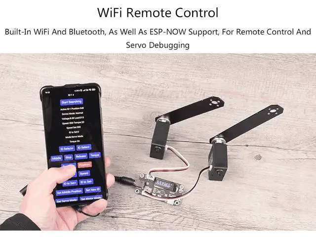 Alt view image 6 of 7 - ESP32 Servo Driver Expansion Board, Built-in WiFi and Bluetooth, UART Serial Bus Control up to 253 Servos via ESP32 Serial Port Open Source Web Application and Various Robot Structures
