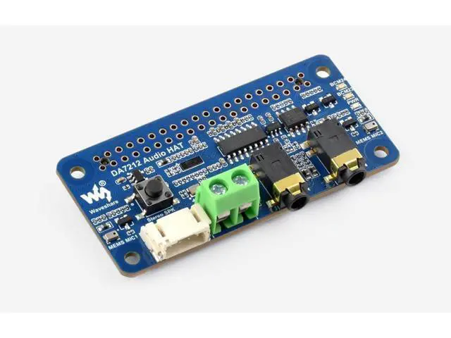 Alt view image 6 of 6 - DA7212 I2S Audio Board Compatible with Raspberry Pi 5/4/3B+/Zero 2W/Zero W, Onboard Dual Microphones, 3.5mm Headphone Jack, AUX, Speaker Header, Support Stereo Encoding/Decoding