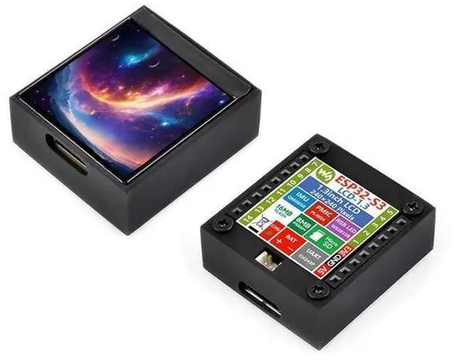 Main image of ESP32-S3 1.3inch Display Development Board, ESP32 with Display 240x240 Pixels, Built-in ST7789V2 Chip and 6-Axis IMU, 262K Color, SPI Communication, Supports 90° Hardware Rotation, with Case