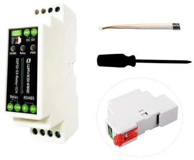 Main image of Industrial 1-Ch ESP32-S3 WiFi Relay Module, Support RS485 and Bluetooth/WiFi Remote Control, Better for RS485 Modbus Industrial Modules or Sensors, Built-in Protection Circuits, Safe & Stable