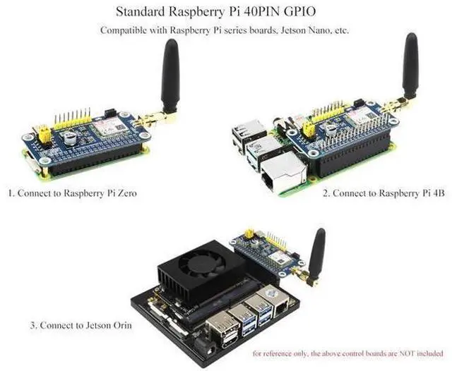 Alt view image 2 of 7 - SIM7028 NB-IoT HAT with GSM Antenna Onboard 40PIN GPIO Header for Raspberry Pi 5/4B/3B+/3B/2B/Zero/Zero 2W/Jetson Nano,etc, Supports Global Band NB-IoT Communication, 2400bps ~ 460900bps Baudrate