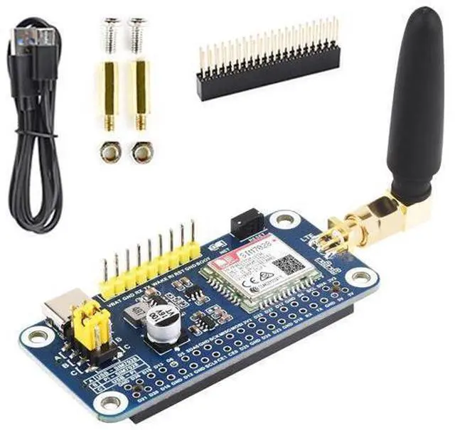 Main image of SIM7028 NB-IoT HAT with GSM Antenna Onboard 40PIN GPIO Header for Raspberry Pi 5/4B/3B+/3B/2B/Zero/Zero 2W/Jetson Nano,etc, Supports Global Band NB-IoT Communication, 2400bps ~ 460900bps Baudrate