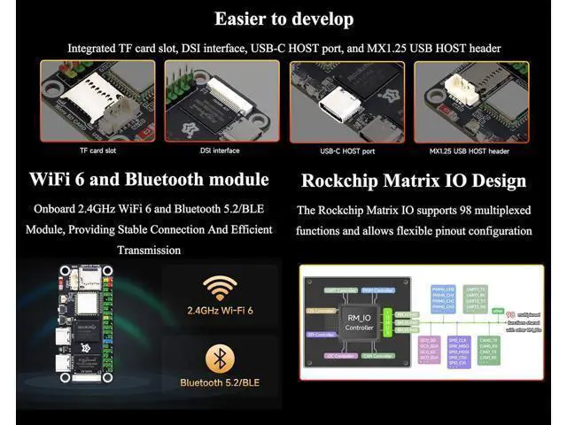 Alt view image 4 of 7 - Lyra Zero W Micro Linux Development Board Based On RK3506B Chip, Integrated with Triple-Core Arm Cortex-A7 and Arm Cortex-M0 Processors, Onboard WiFi 6 and BT Module, MIPI DSI 2-Lane Interface,etc.