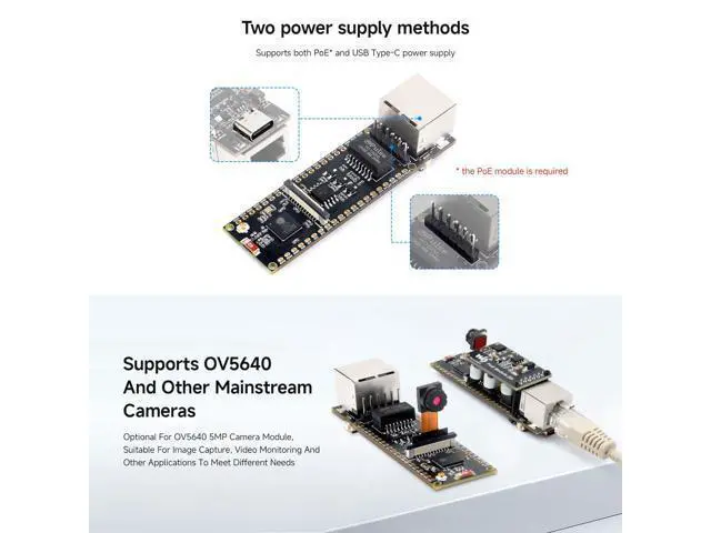 Alt view image 7 of 7 - ESP32-S3 ETH Development Board, 10/100Mbps RJ45 Ethernet Port, Wi-Fi & BT Support, 240MHz Dual Core Processor, Onboard Type-C Port and TF Card Slot, Board ONLY