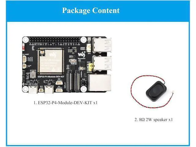 Alt view image 2 of 7 - ESP32-P4-Module High-Performance Development Board, Based On ESP32-P4 and ESP32-C6, Supports Wi-Fi 6 and Bluetooth 5/BLE, Rich Human-Machine Interfaces, Comes with Speaker