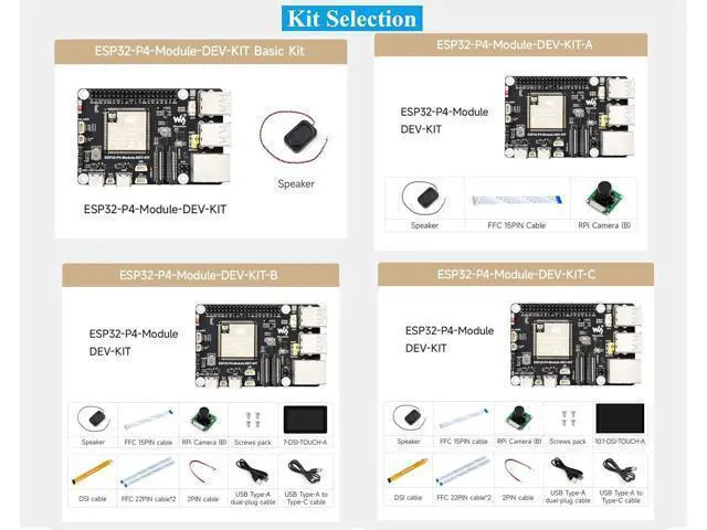 Alt view image 4 of 7 - ESP32-P4-Module High-Performance Development Board, Based On ESP32-P4 and ESP32-C6, Supports Wi-Fi 6 and Bluetooth 5/BLE, Rich Human-Machine Interfaces, Comes with Speaker