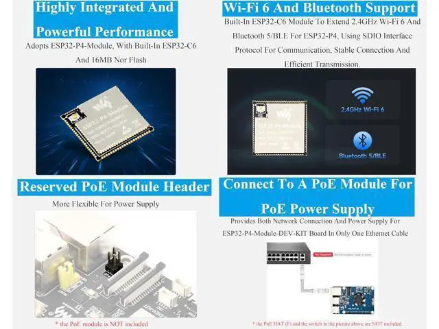Alt view image 7 of 7 - ESP32-P4-Module High-Performance Development Board, Based On ESP32-P4 and ESP32-C6, Supports Wi-Fi 6 and Bluetooth 5/BLE, Rich Human-Machine Interfaces, Comes with Speaker
