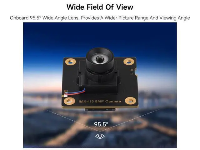 Alt view image 3 of 7 - IMX415 8MP Camera Module, Compatible with Raspberry Pi 5 / 4B+ / 3B+ / 3B/ Zero Series/Zero 2W Series Boards, Suitable for AI Applications-Facial Recognition, Road Marking Recognition, etc