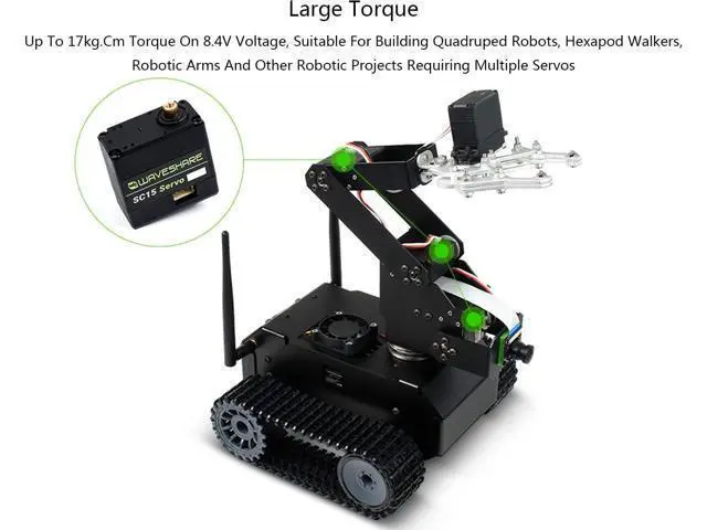 Alt view image 5 of 7 - 17KG SC15 Large Torque Programmable Serial Bus Servo Motor, Servo or Motor Dual Modes for Robotic Arms, Hexapod Robots, Humanoid Robots, Wheeled Robots, etc.