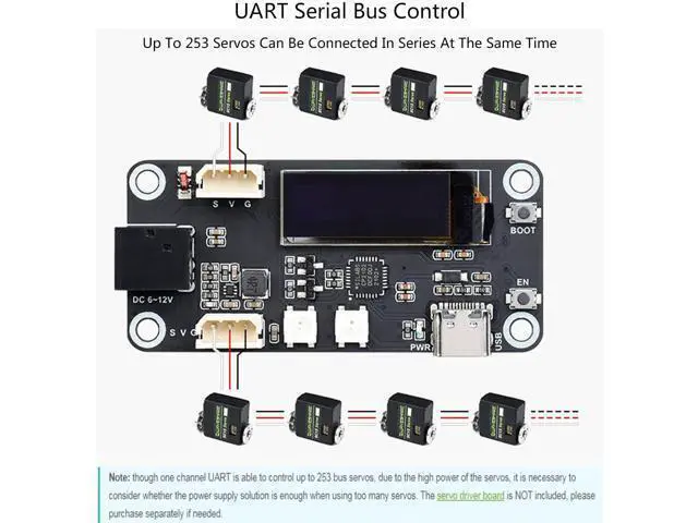 Alt view image 6 of 7 - 17KG SC15 Large Torque Programmable Serial Bus Servo Motor, Servo or Motor Dual Modes for Robotic Arms, Hexapod Robots, Humanoid Robots, Wheeled Robots, etc.