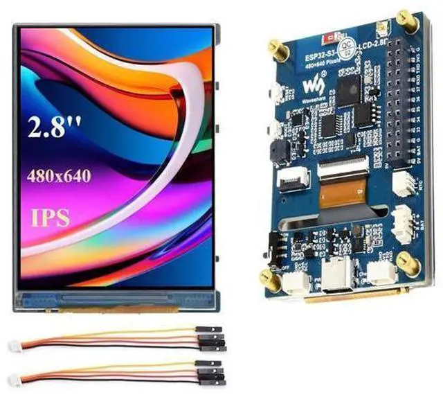 Main image of ESP32-S3 2.8inch Display Development Board, 480×640, IPS LCD, 32-bit LX7 Dual-Core Processor, Supports W-F-i & Blue-Too-th, ESP32 with Display (No Touch)