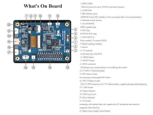 Alt view image 7 of 7 - ESP32-S3 2.8inch Display Development Board, 480×640, IPS LCD, 32-bit LX7 Dual-Core Processor, Supports W-F-i & Blue-Too-th, ESP32 with Display (No Touch)