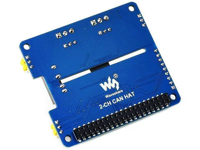 Alt view image 2 of 7 - 2-Channel Isolated CAN Bus Expansion HAT for Raspberry Pi 4B/3B+/3B/2B/B+/A+/Zero/Zero W, MCP2515 + SN65HVD230 Dual Chips Solution Allow 2-CH CAN Communication Onboard Multi Protection Circuits