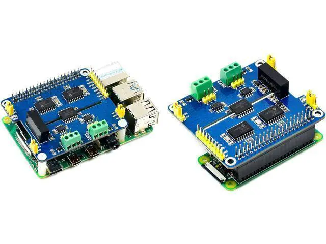 Alt view image 3 of 7 - 2-Channel Isolated CAN Bus Expansion HAT for Raspberry Pi 4B/3B+/3B/2B/B+/A+/Zero/Zero W, MCP2515 + SN65HVD230 Dual Chips Solution Allow 2-CH CAN Communication Onboard Multi Protection Circuits