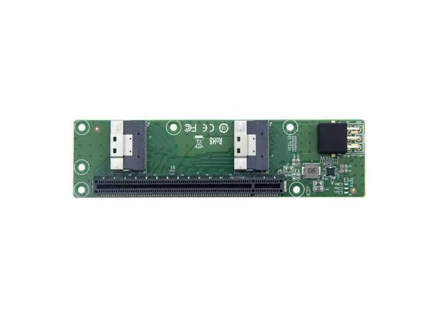 Alt view image 3 of 5 - Dual SlimSAS 8i to PCIe X16 Slot Adapter, GEN4 PCIe4.0