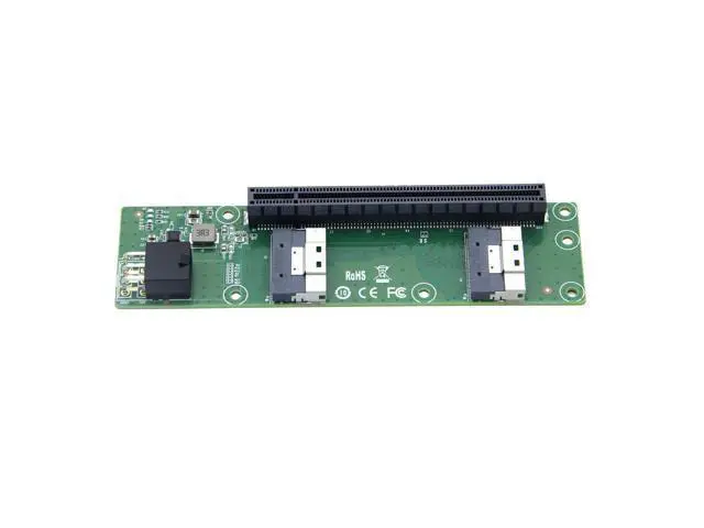 Alt view image 4 of 5 - Dual SlimSAS 8i to PCIe X16 Slot Adapter, GEN4 PCIe4.0