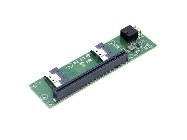 Alt view image 5 of 5 - Dual SlimSAS 8i to PCIe X16 Slot Adapter, GEN4 PCIe4.0