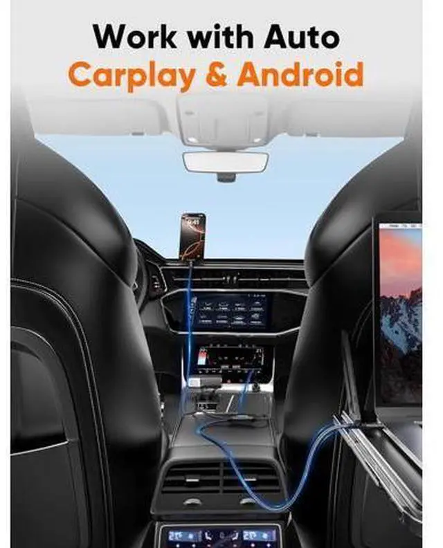 Alt view image 3 of 5 - USB C Cable 2-in-1, 4ft Long 6ft USBC to Dual USB-C, USB C 140W Max PD Charging Type C Splitter for iPhone 16/15, MacBook, iPad, Carplay&Android Auto,Cellphone,Tablet and All USBC Device