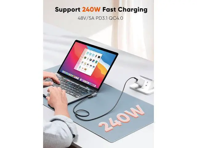 Alt view image 3 of 6 - Right Angle USB C Adapter 5 Pack, USB C Male to Female 90 Degree Adapter 40Gbps 240W Compatible with Thunderbolt 4, USB 4, Notebook, PC, Tablet, Phone and More, Right Angle
