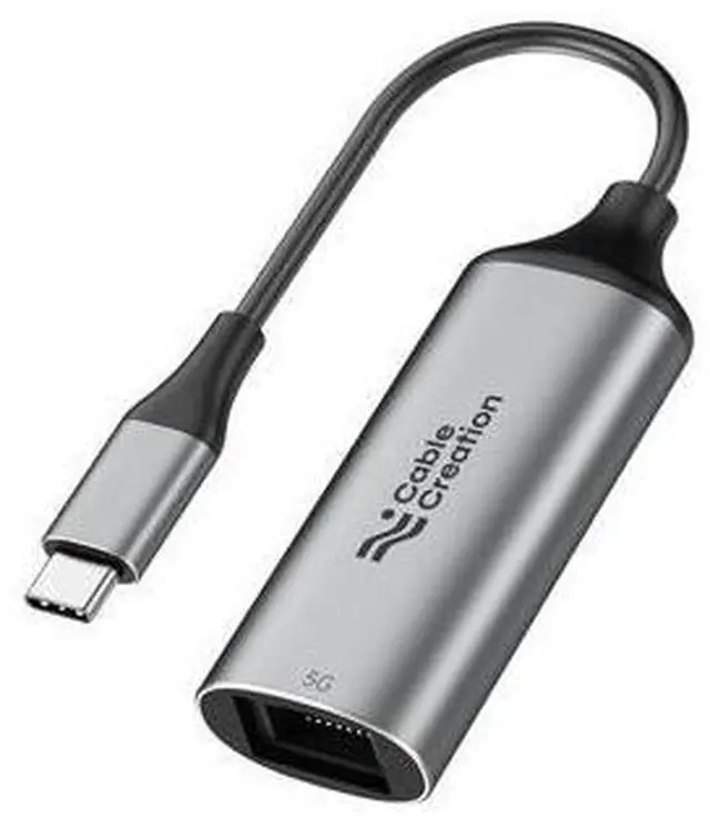 Main image of 5Gbps USB C to Ethernet Adapter, 5Gbps Type C to RJ45 Network LAN Internet Adapter Compatible with MacBook, XPS, Thunderbolt 5/4/3, Other USB-C Devices