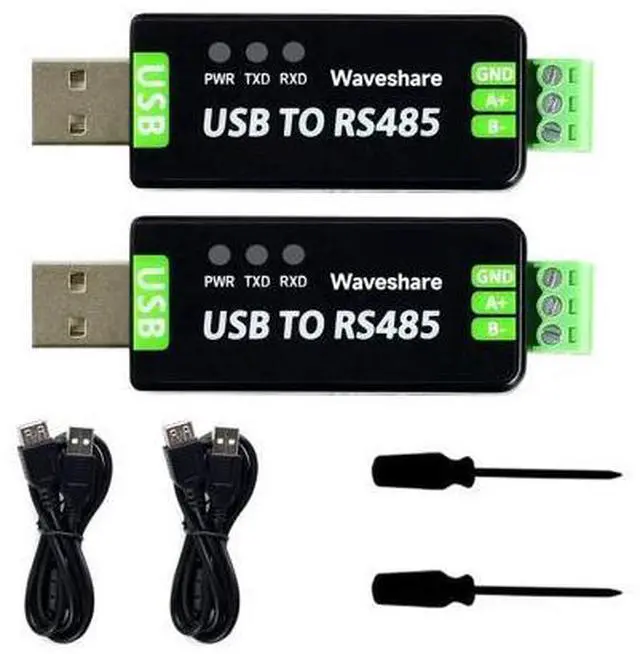 Main image of 2PCS Industrial USB to RS485 Converter with Original FT232RL and SP485EEN Embedded Protection Circuits for Industrial Control Equipments and/or Applications