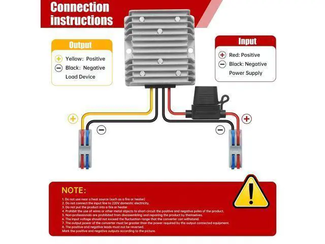 Alt view image 5 of 7 - 240W DC-DC Buck Converter, 30V-60V to 24V 10A, Waterproof Transformer for Truck/RV/Solar, Power Supply for CCTV Cameras, Overload and Short-Circuit Protection (IP67, 1 Year Warranty)