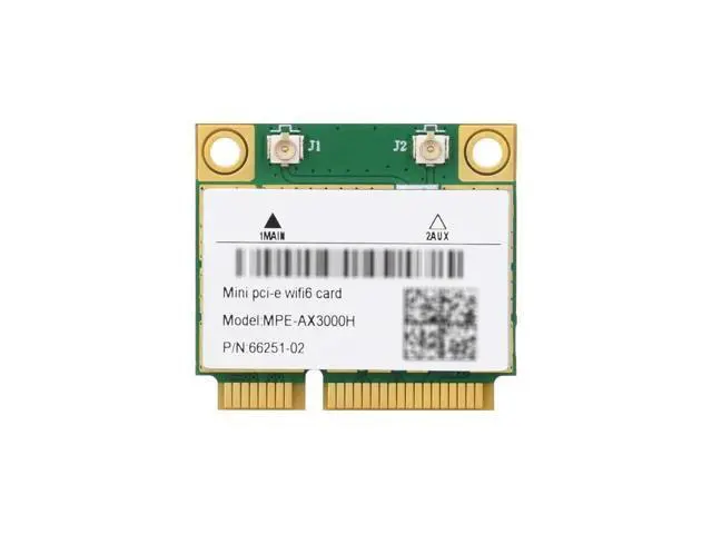 Alt view image 2 of 7 - Wireless MiniPCIe AX200 NIC, Gigabit Dual-Band Wi-Fi 6, 802.11AX Standard, Bluetooth 5.2, Supports Linux, Windows 10/11, etc
