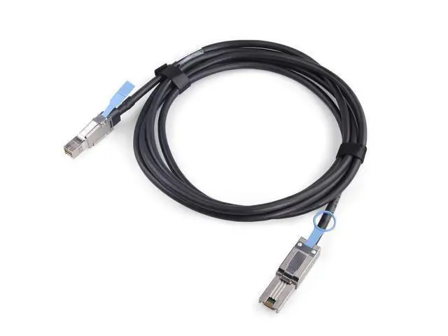 Alt view image 3 of 3 - SFF-8644 to SFF-8088 Cable, 6Gbps External HD Mini SAS Hybrid Cable, 2-Meter(6.6ft), 100 Ohms, Attached SCSI for Raid Systems, DataCenter, Servers, Workstations and Desktops