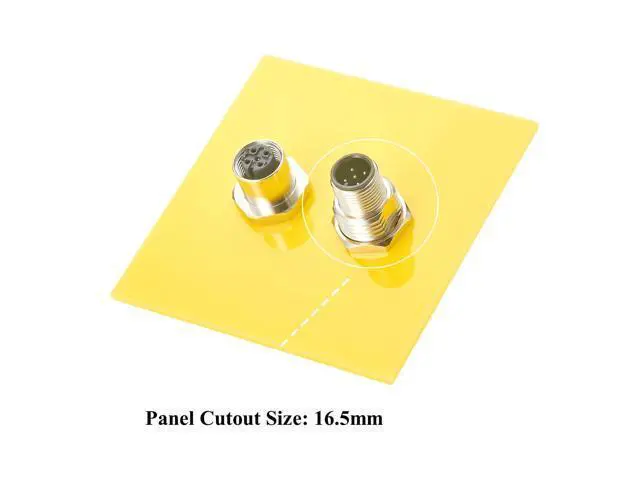 Alt view image 3 of 7 - M12 A Code 5Pin Male to Female Converter IP67 Shielded Bulkhead Feedthrough Panel Mount Industrial Circular Connector Receptacle 60V 4A for NMEA2000 Can Bus CANOpen DeviceNet (1PCS)