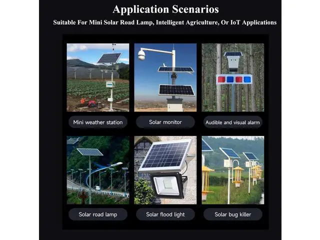 Alt view image 5 of 7 - Solar Power Manager Module, Solar Charge Controller USB, Supports 6V~24V Solar Panel and Type-C Power Adapter, 5V/3A Regulated Output, with Battery Holder (Not Includes Batteries)