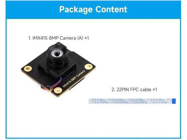 Alt view image 6 of 7 - IMX415 8MP Camera Module, Compatible with Raspberry Pi 5 / 4B+ / 3B+ / 3B/ Zero Series/Zero 2W Series Boards, Suitable for AI Applications-Facial Recognition, Road Marking Recognition, etc